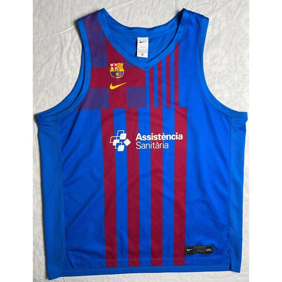 FC Barcelona Basketball Jersey BK Size 2XL Dri-Fit Nike Authentic Euroleage - Picture 1 of 7